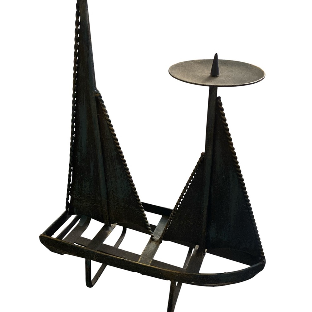 Modern Black Metal Art Sculpture